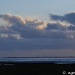 Land unter und Wolken